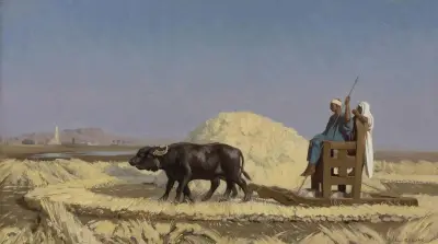 Egyptiska skörde arbetare av Jean-Léon Gérôme