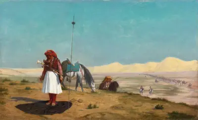 Bönen i öknen av Jean-Léon Gérôme