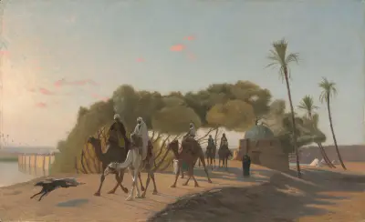 Lämnar oasen av Jean-Léon Gérôme