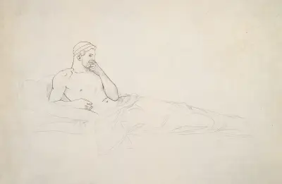Förstudie till Kung Kandaules av Jean-Léon Gérôme