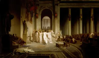Caesars död av Jean-Léon Gérôme