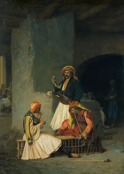 The Draught Players von Jean-Léon Gérôme
