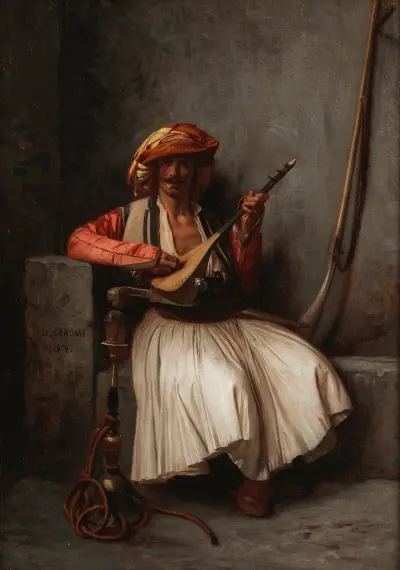 Lutenisten av Jean-Léon Gérôme