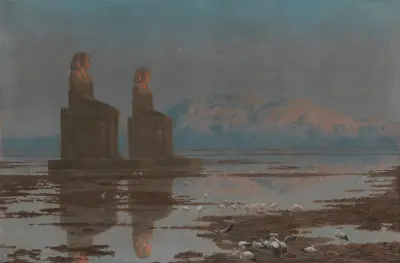Nilen i flod, Thebe av Jean-Léon Gérôme
