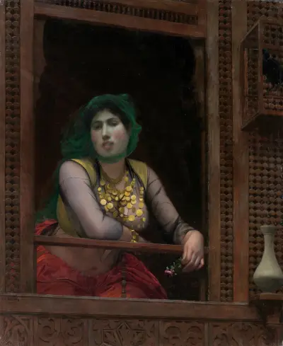 Kvinna på en balkong av Jean-Léon Gérôme