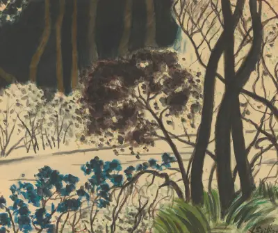 Bosgezicht (Skogsutsikt) av Léon Spilliaert