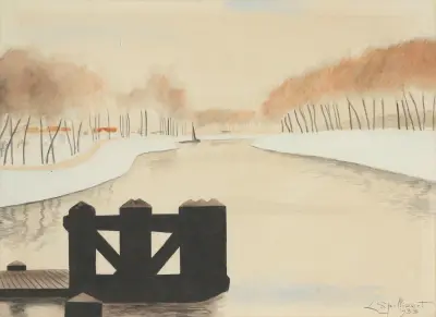 De Keignaertkreek in Zandvoorde av Léon Spilliaert