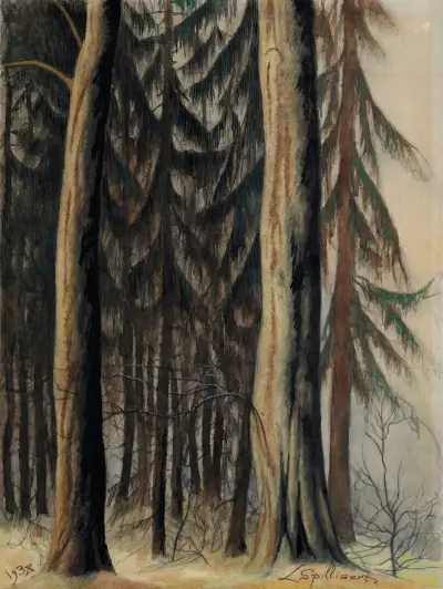 Grands sapins av Léon Spilliaert