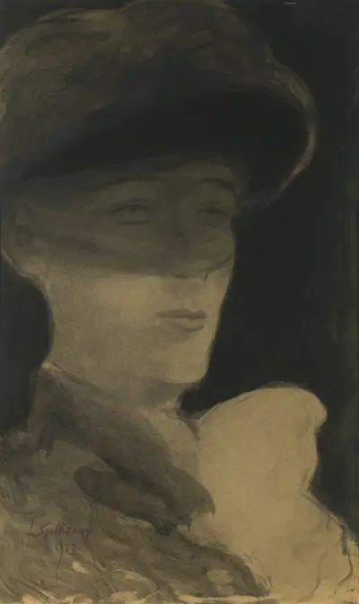 Dam med slöja av Léon Spilliaert