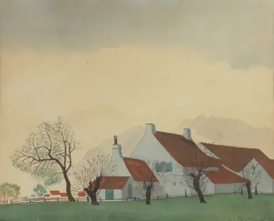 Landskap med gård av Léon Spilliaert