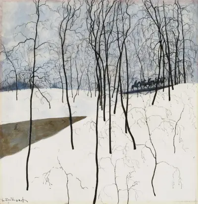 Ryttare i snön av Léon Spilliaert