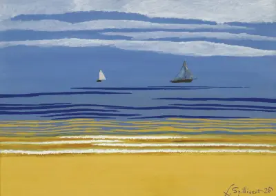 Marin med segelbåtar av Léon Spilliaert
