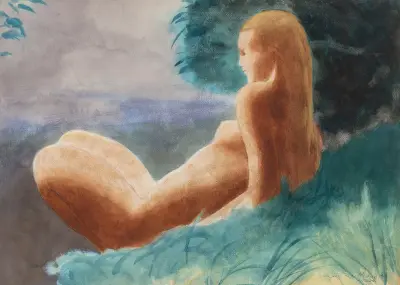 Liggande på en äng av Léon Spilliaert
