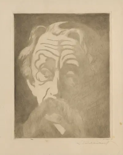 Porträtt av Emile Verhaeren av Léon Spilliaert