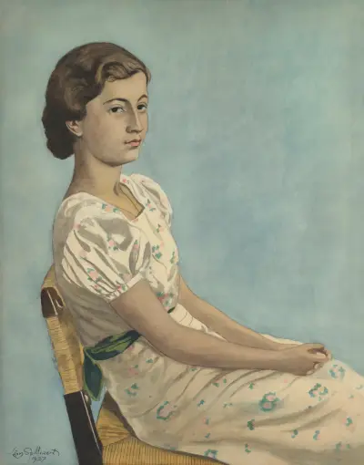 Porträtt av fröken Simonne Kremer av Léon Spilliaert