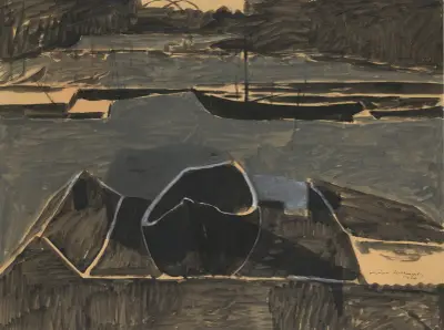Ostendes hamn av Léon Spilliaert
