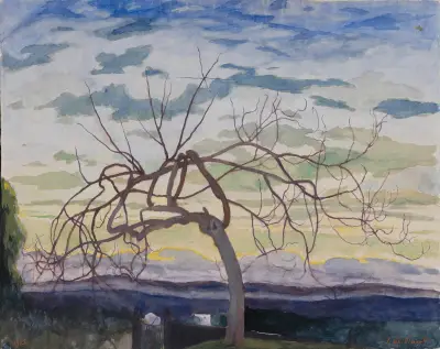 Fikonträd på vintern, Grasse av Léon Spilliaert