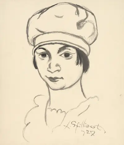 Kvinna med basker av Léon Spilliaert