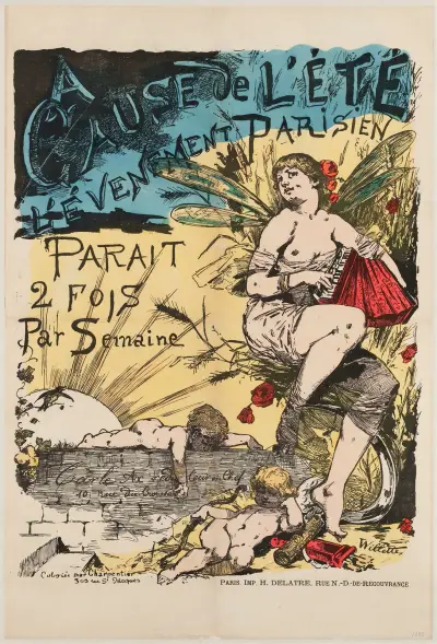 A Cause De L’ete N L’evenement Parisien av Adolphe Léon Willette