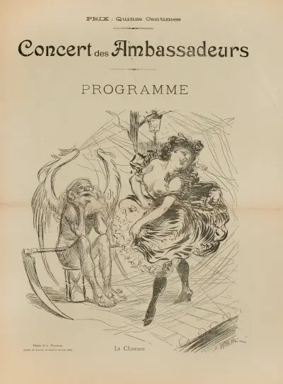 Concert des Ambassadeurs Programme La chanson av Adolphe Léon Willette