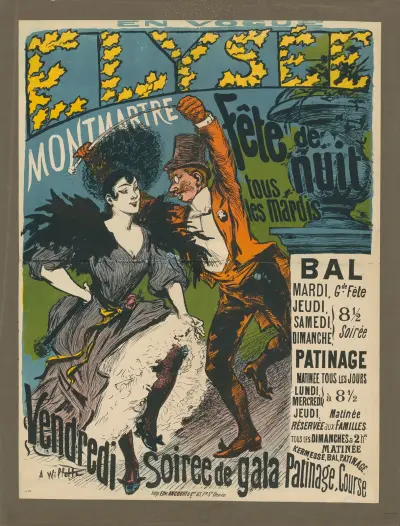 En Vogue. Elysée Monmarte av Adolphe Léon Willette