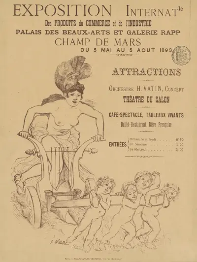 Exposition internationale des produits du commerce et de l’industrie av Adolphe Léon Willette