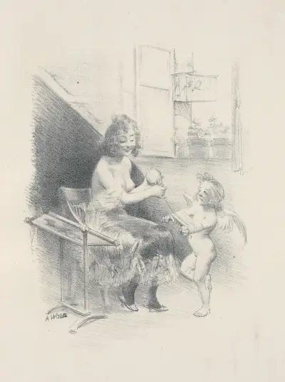 Impatience av Adolphe Léon Willette