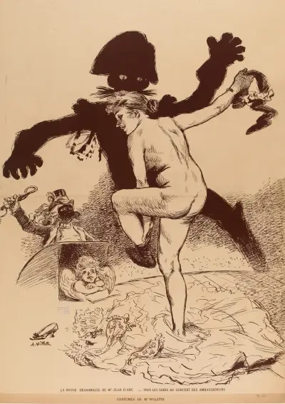 La revue déshabillée de Mr.Jean d’Arc av Adolphe Léon Willette