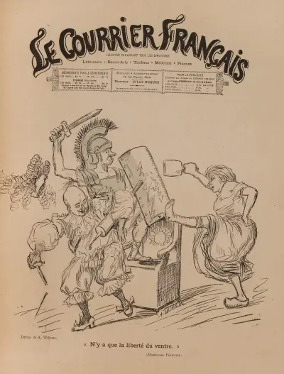 Le Courrier Français N’y a que la liberté du ventre av Adolphe Léon Willette