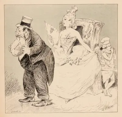 L’Epiphanie La Pompadour J’étais le gâteau du Roi av Adolphe Léon Willette