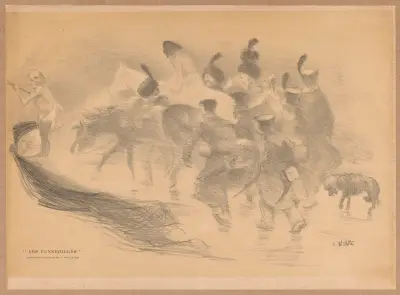 Les Funerailles av Adolphe Léon Willette