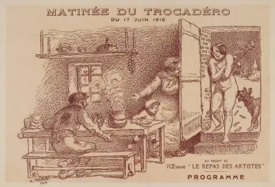 Matinée du Trocadéro, 17 juin 1915, au profit de l’Œuvre Le Repas des Artistes, programme av Adolphe Léon Willette
