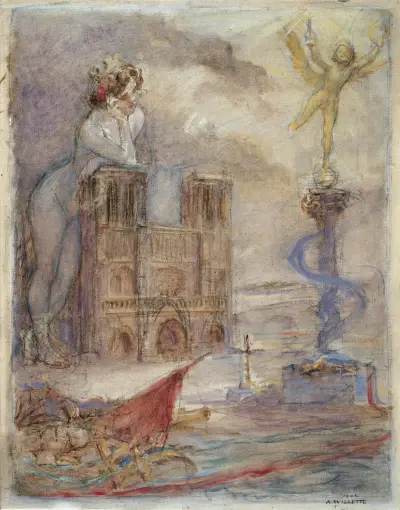 Notre Dame Of Paris. av Adolphe Léon Willette