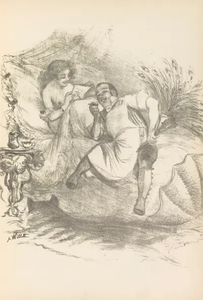 Pardon d’amour av Adolphe Léon Willette
