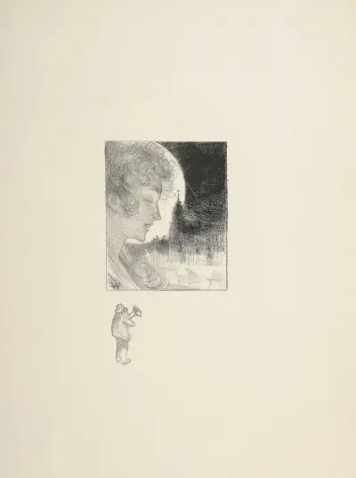 Saint Genevieve av Adolphe Léon Willette