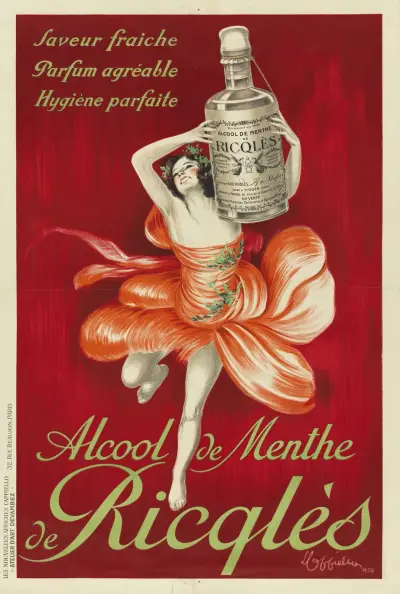 Alcool de menthe de Ricqlès av Leonetto Cappiello