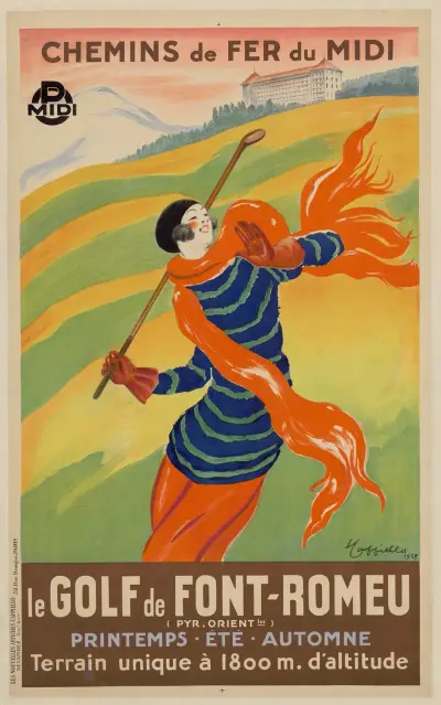 Golfbanan i Font-Romeu av Leonetto Cappiello