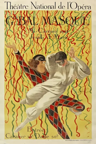 Théâtre National de l'Opéra Grand Bal de la Mi-Carême av Leonetto Cappiello
