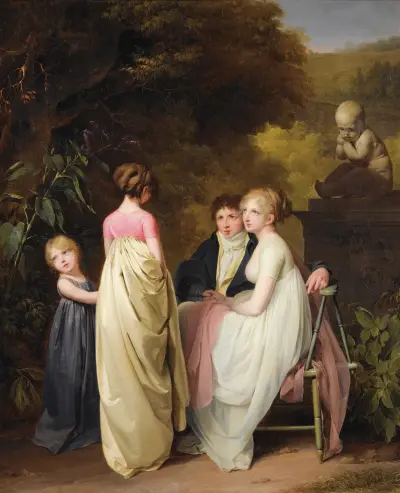 Gespräch in einem Park von Louis-Léopold Boilly