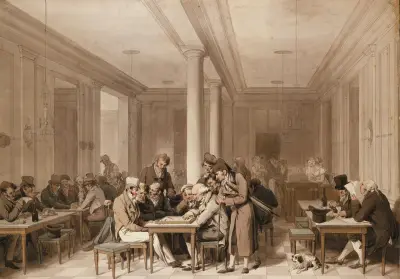 Interiör från ett stort parisiskt kafé av Louis-Léopold Boilly
