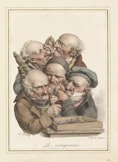 Antykwariusze, z Grimaces, Louis-Léopold Boilly