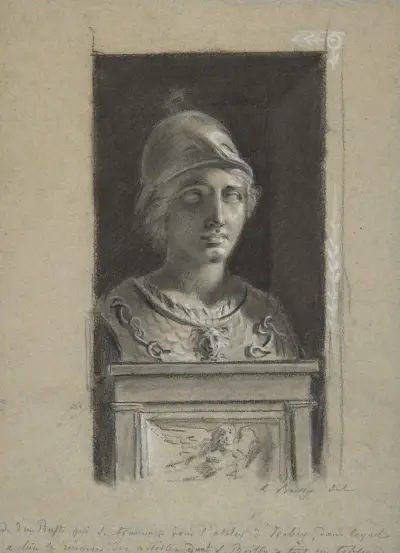 Minerva (studie efter skulptur) av Louis-Léopold Boilly