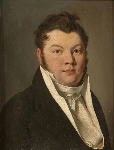 Portret mężczyzny w czarnej kurtce, Louis-Léopold Boilly