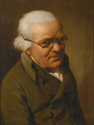 Porträt eines weißhaarigen Mannes mit Brille, Halbfigur von Louis-Léopold Boilly