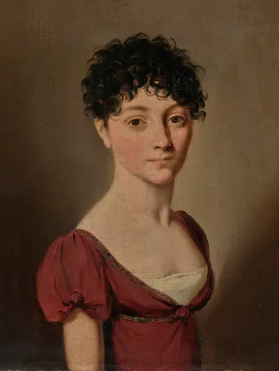 Portret kobiety w czerwonej sukni, Louis-Léopold Boilly