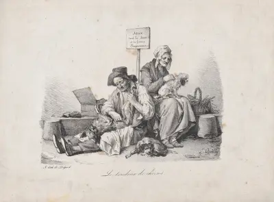Stříhání psa, Louis-Léopold Boilly