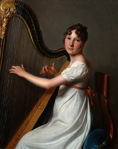 Młoda harfistka, Louis-Léopold Boilly