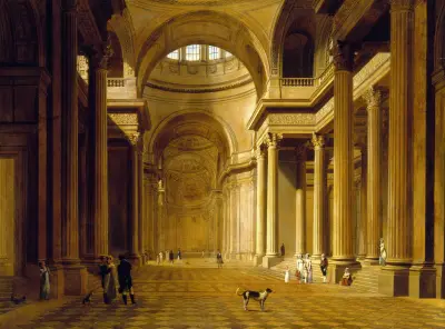 Vue Intérieure Du Panthéon av Louis-Léopold Boilly