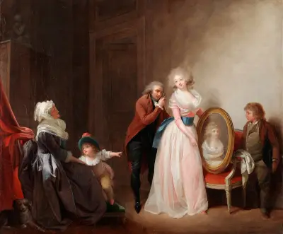 Woman Showing Her Portrait av Louis-Léopold Boilly