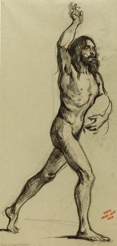 Etude pour Saint Jean-Baptiste av Henri Leopold Lévy